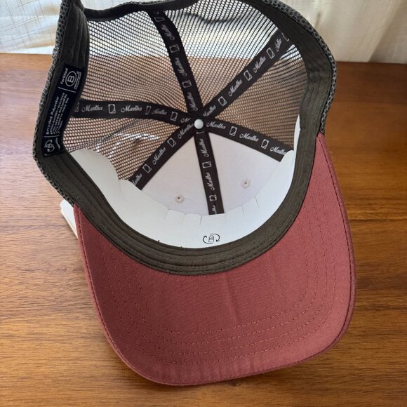 Martha Headwear Fitz Trucker Hat - Brown / Olive Green / Cream - NEW WITH TAGS - Picture 4 of 4